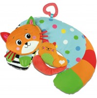 Clementoni- Kitty Cat Pillow-Cuscino per Supportare Sviluppo dei Muscoli E Gattonamento, Tummy Time Neonato-100% Lavabile, Multicolore, 17800